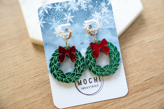 Christmas Wreath Earrings