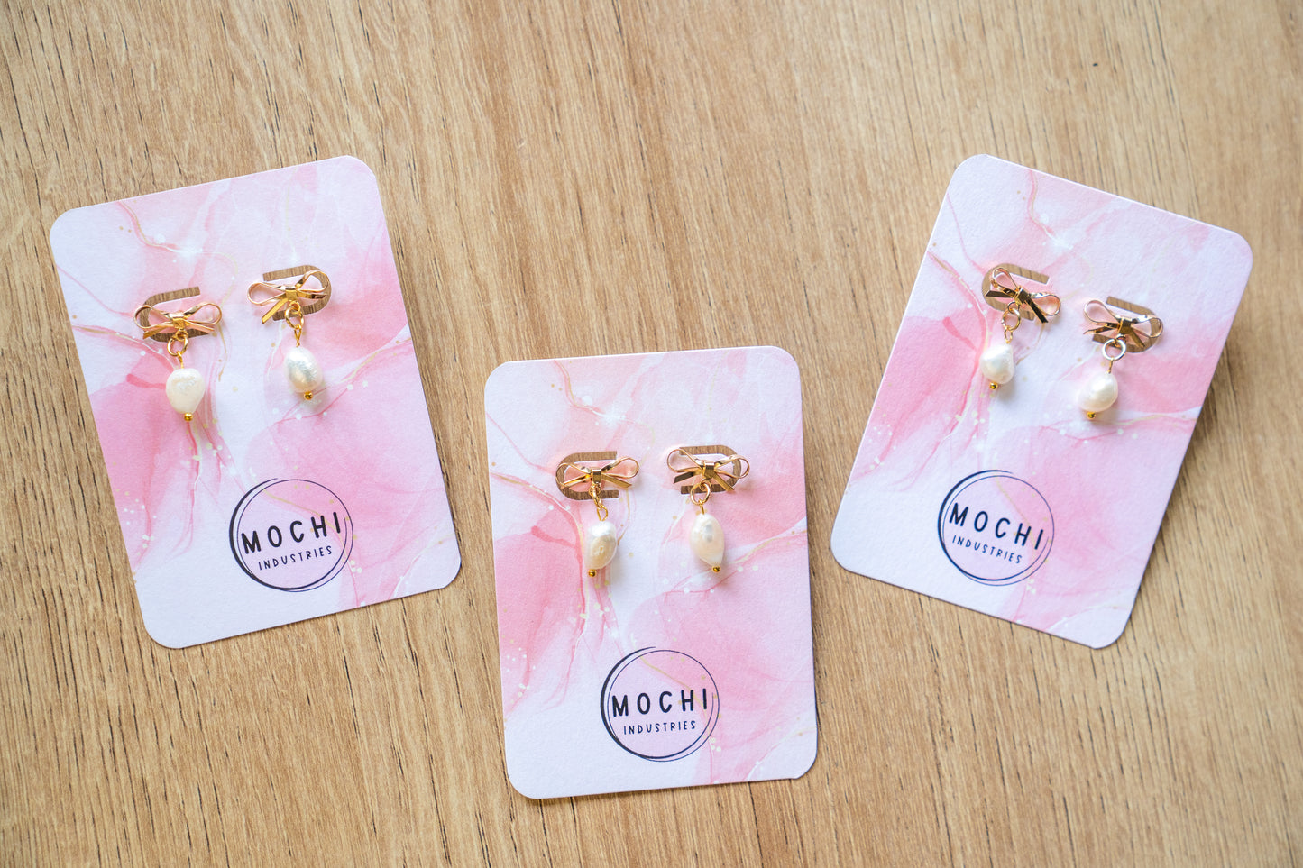 Bow and Pearl Earrings