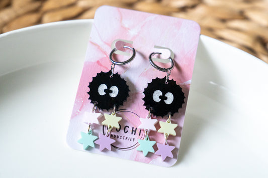 Fuzzy Soot Earrings