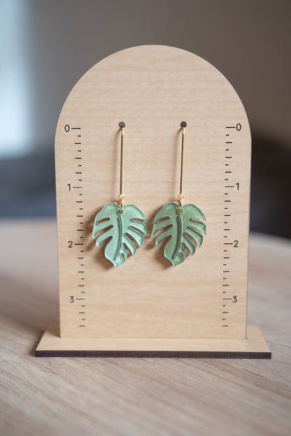 Monstera Leaf Earrings