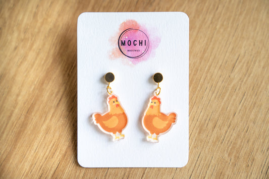 Chicken Earrings